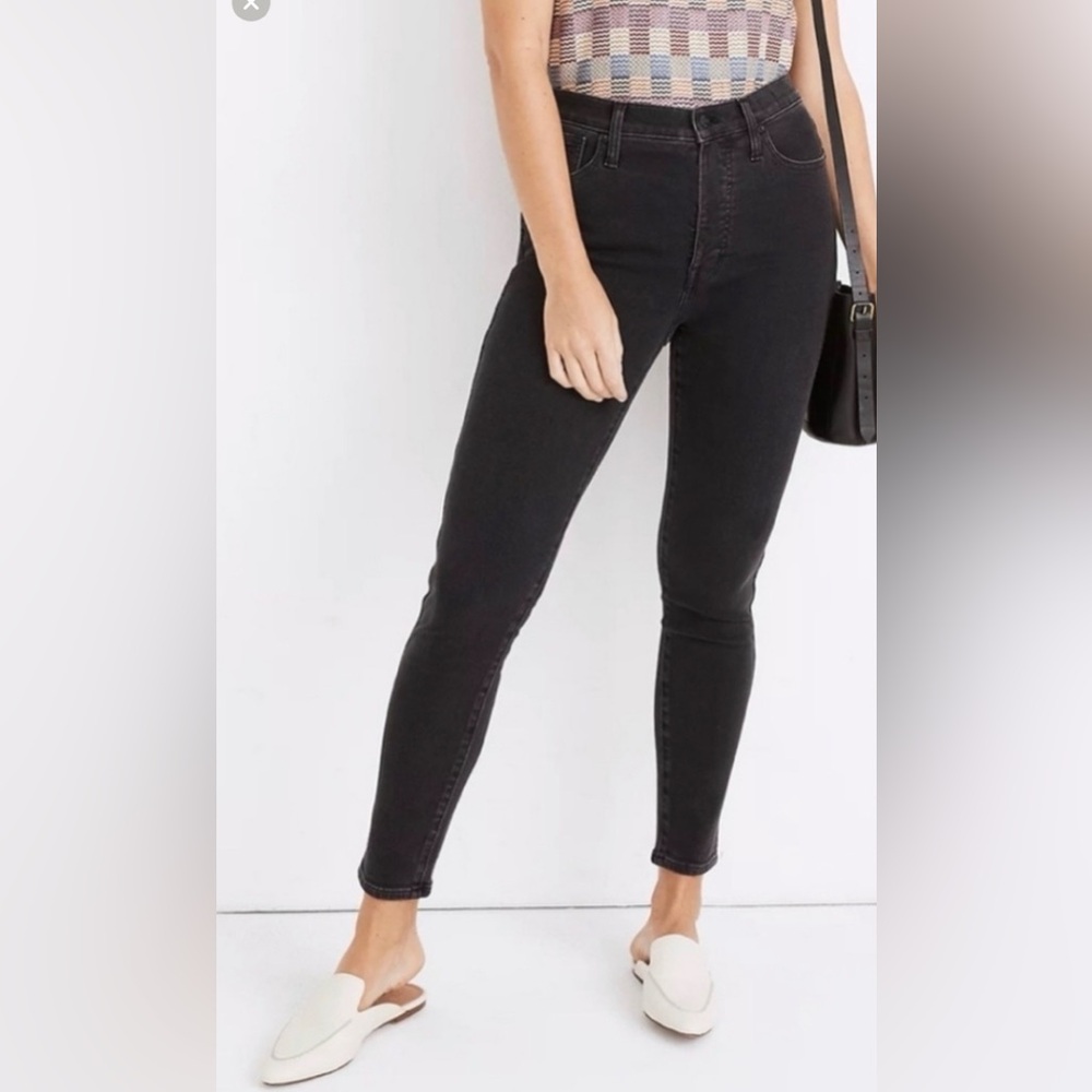 Madewell Classic Faded Black Skinny Jeans High rise
